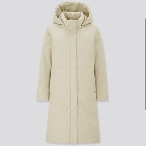 Uniqlo Hybrid Down Coat in Natural Size S Puffer